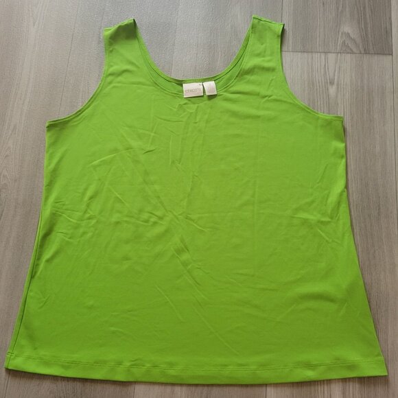 Chicos Green Sleeveless Tank Top Size 3 (xl) - Picture 2 of 3